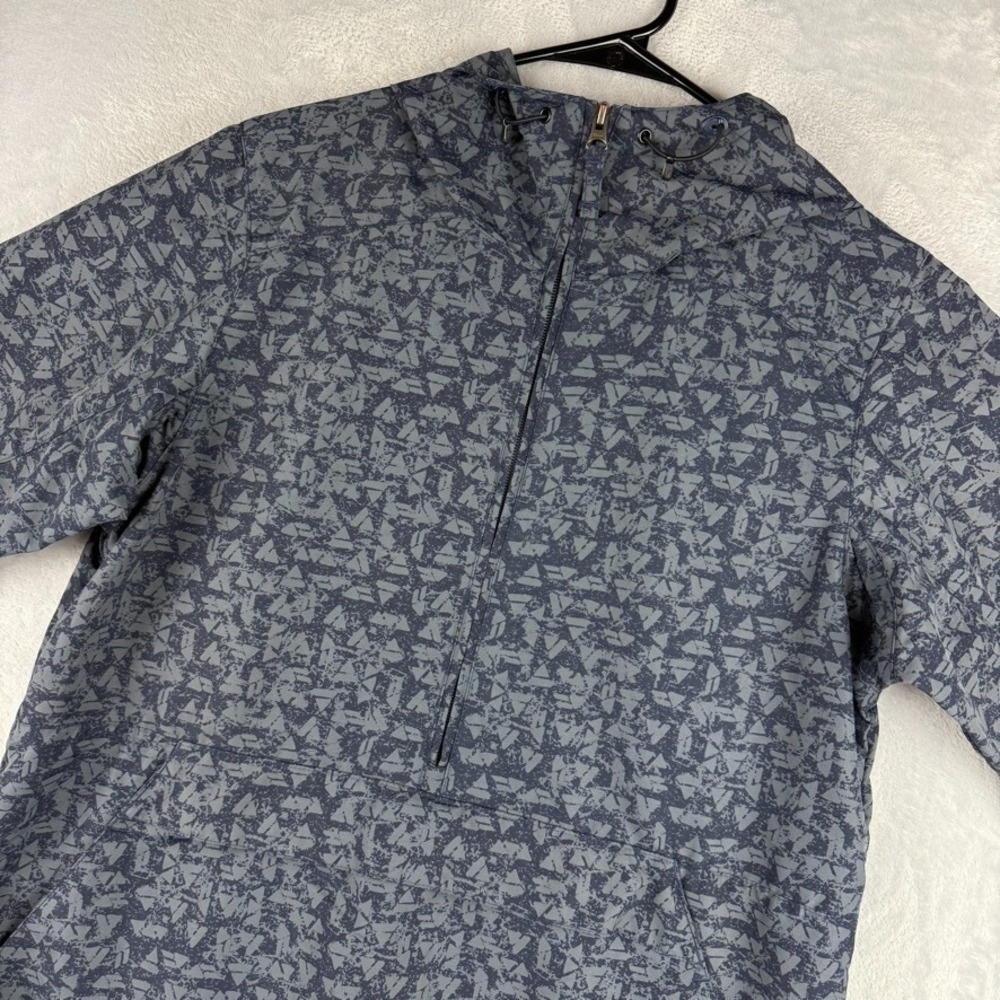 Duluth Trading Jacket Womens Small Grabreaker Anorak Kangaroo Pocket Geometric